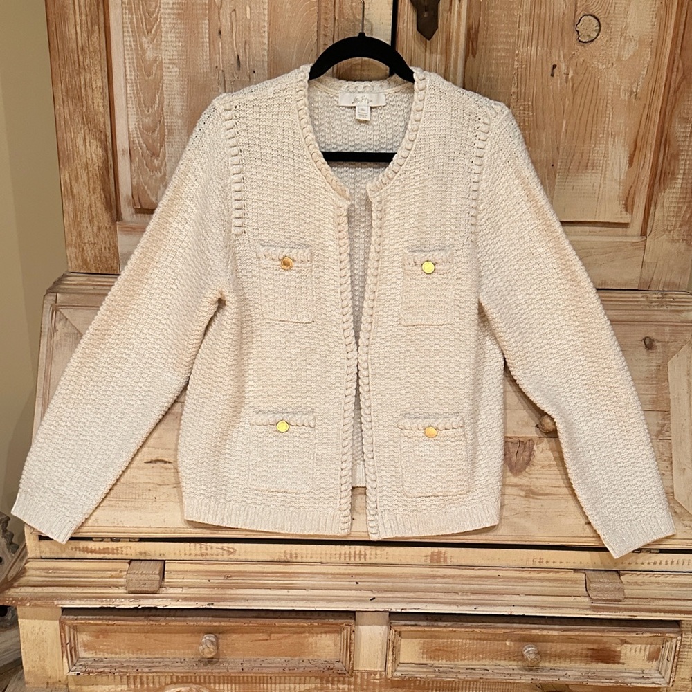 Lilly Pulitzer Cream Knit Cardigan